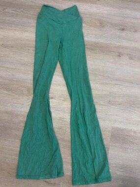 Aerie Green Flared Yoga Pants